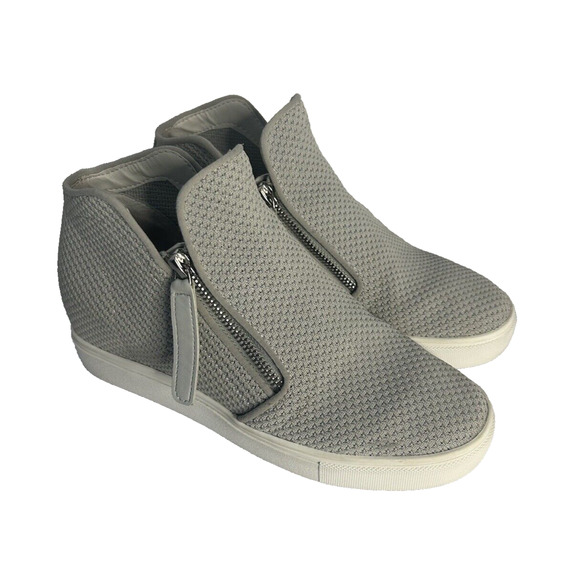 Steve Madden Click Wedge Bootie Women's Zip Up High Top Sneaker Gray Size 8 - Picture 3 of 10
